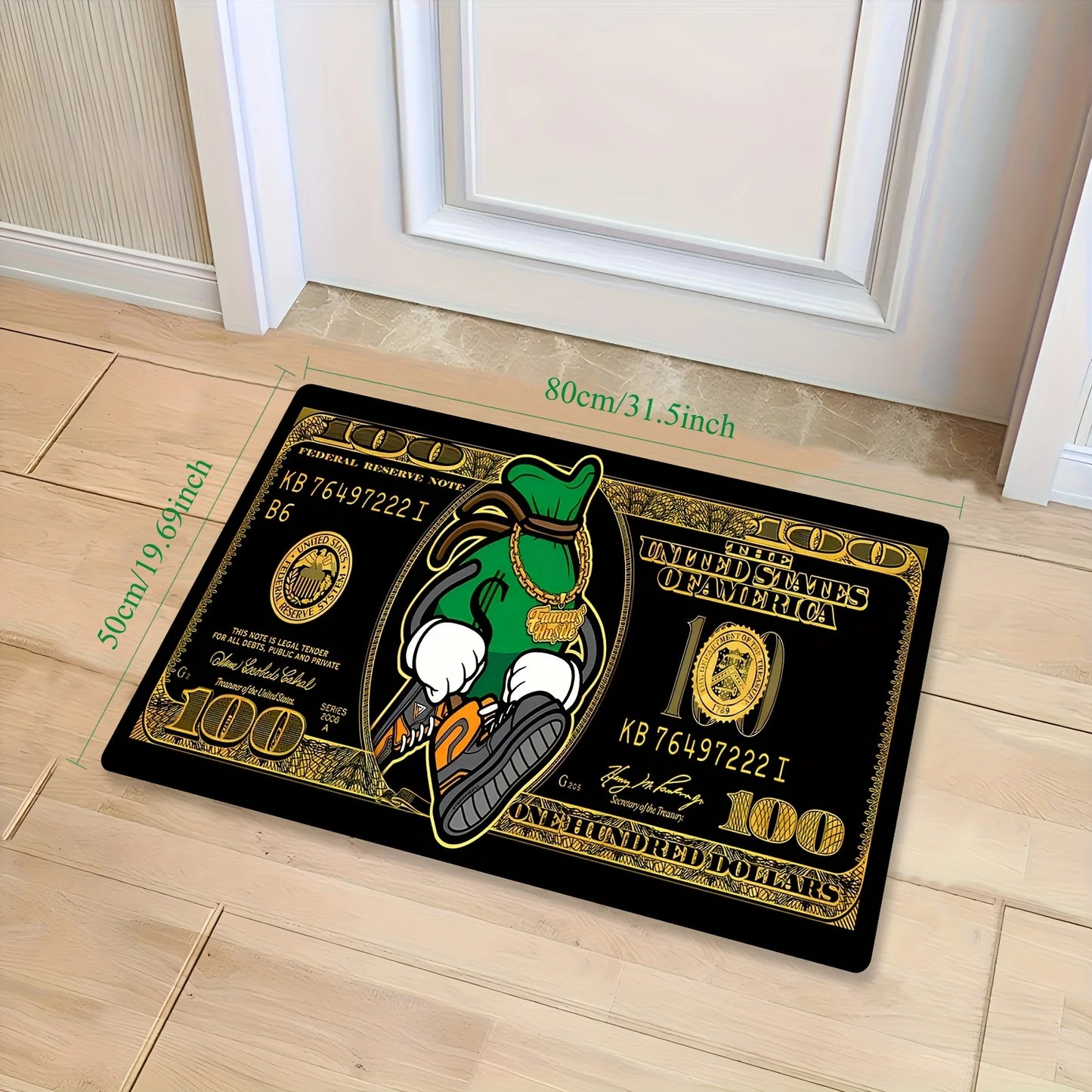 $100 Bill Pattern Area Rug