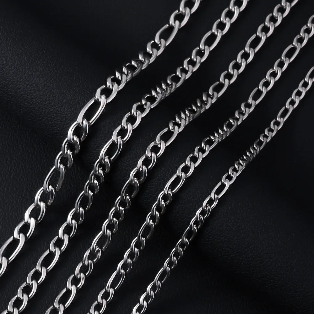 Figaro Chain For Men 5MM/7MM/9MM