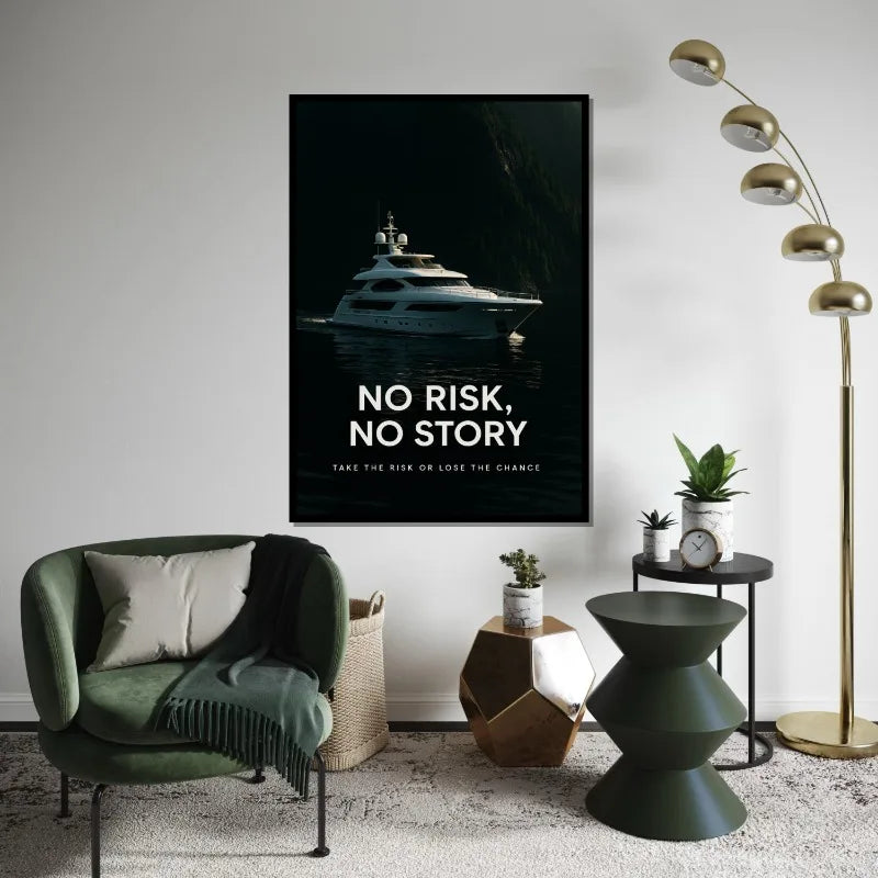 Motivational Quote No Risk No Story