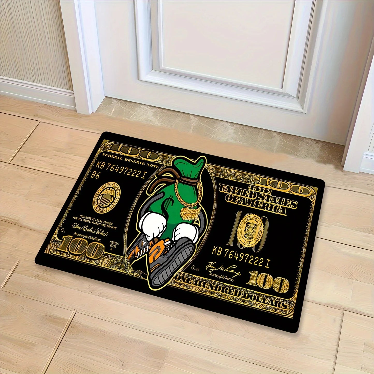 $100 Bill Pattern Area Rug